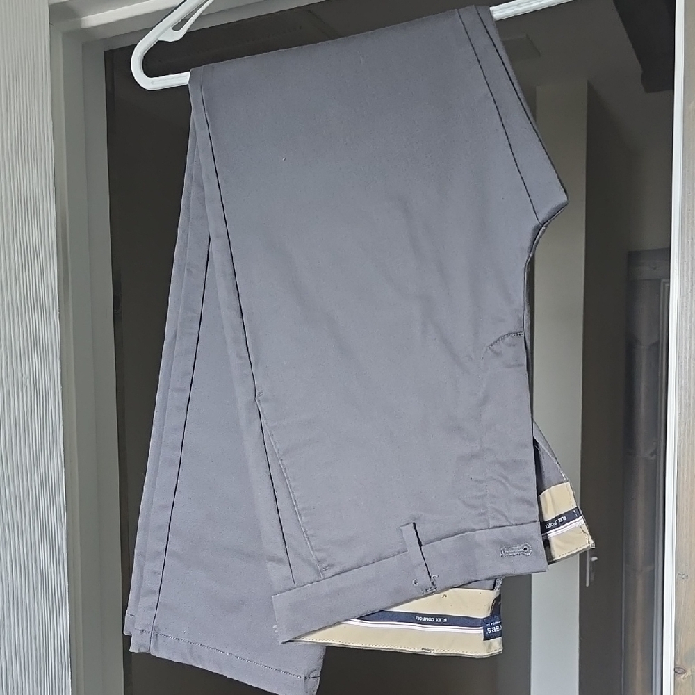 Dockers Gray Chinos Smooth Cotton Blend